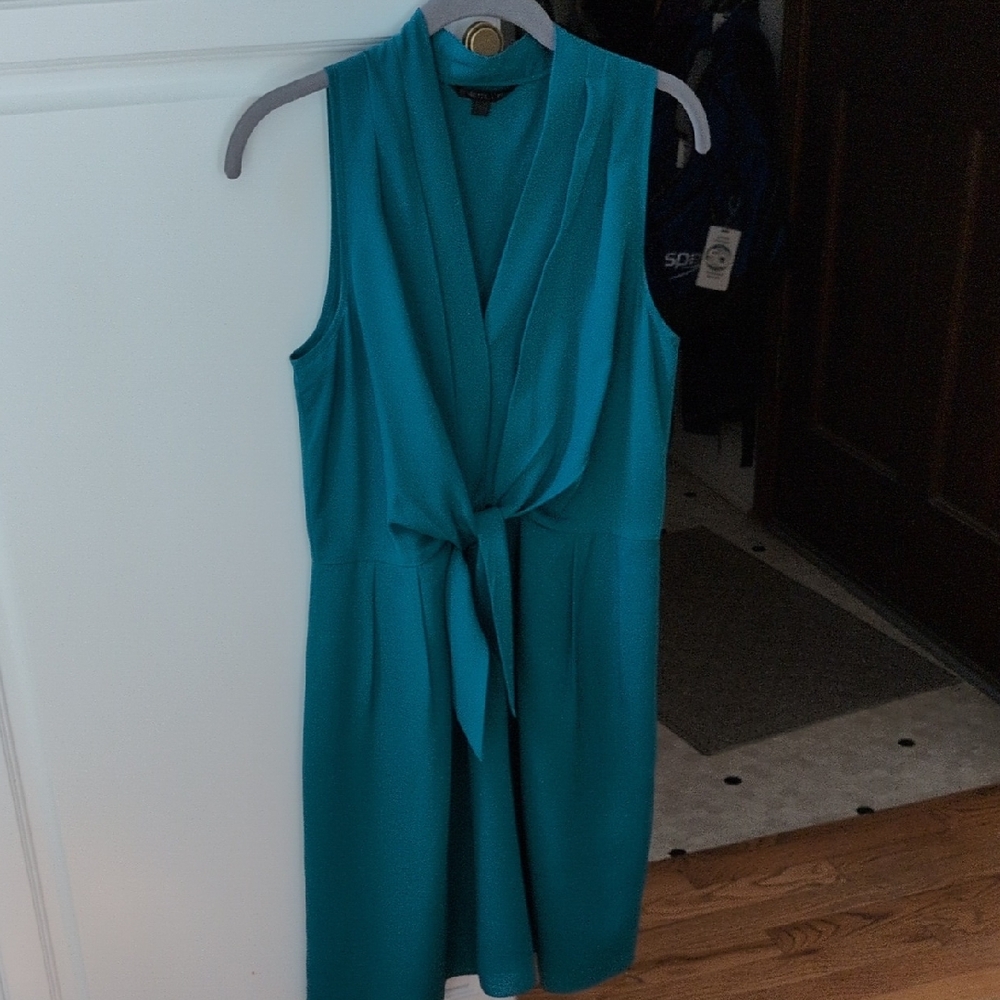 Felicity & Coco Teal Tie-Front Mini Dress